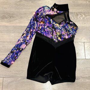 Med child a wish come true dance sequin dance Biketard